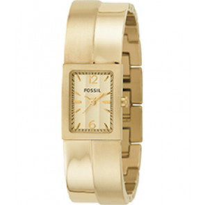 Watch strap Fossil ES2226 Stainless steel Gold Toned 20mm