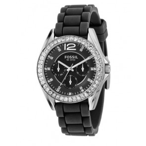 Watch strap Fossil ES2345 Rubber Black 18mm