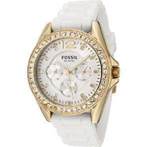 Watch strap Fossil ES2348 Silicone White 18mm