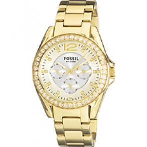 Watch strap Fossil ES2421 Stainless steel Gold Toned 18mm