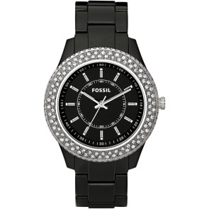 Watch strap Fossil ES2445 Plastic Black