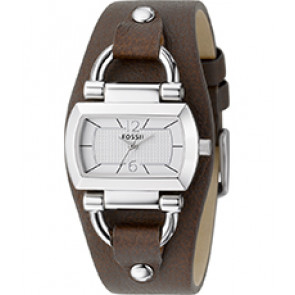 Watch strap Fossil ES2482 Leather Brown 10mm