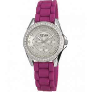 Watch strap Fossil ES2720 Silicone Pink 18mm