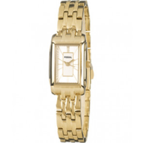 Watch strap Fossil ES2737 Stainless steel Gold Toned 12mm