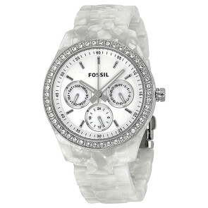 Watch strap Fossil ES2790 Plastic White 18mm