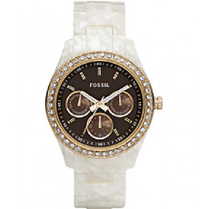 Watch strap Fossil ES2794 Plastic White 18mm