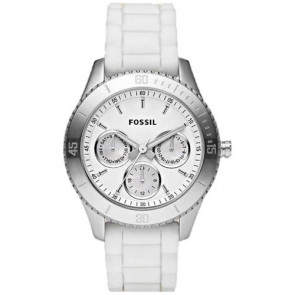 Watch strap Fossil ES2888 Silicone White 18mm