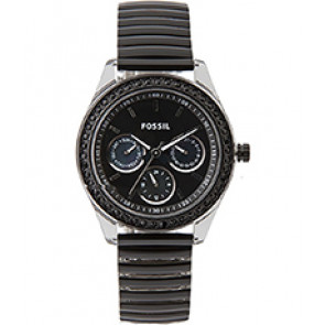 Watch strap Fossil ES2954 Stainless steel Black 18mm
