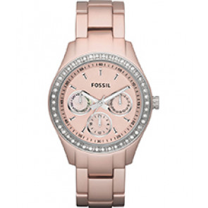 Watch strap Fossil ES2975 Aluminum Pink 18mm