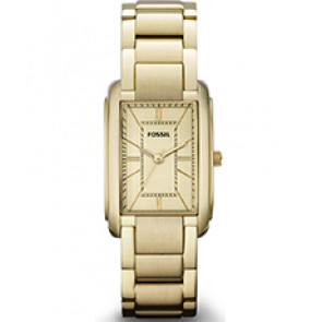 Watch strap Fossil ES2985 Stainless steel Gold Toned 16mm