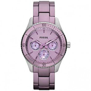 Watch strap Fossil ES3038 Camouflage fabric Purple 18mm