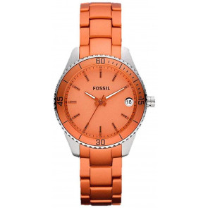Watch strap Fossil ES3082 Aluminum Orange 14mm
