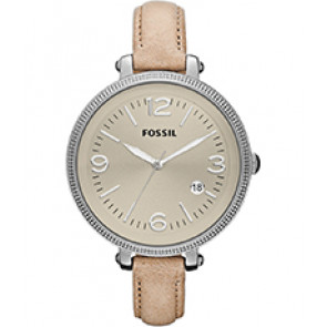 Watch strap Fossil ES3141 Leather Beige 12mm