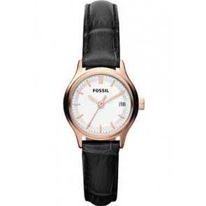 Watch strap Fossil ES3169 Leather Black 12mm