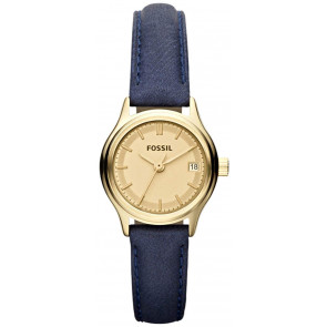 Watch strap Fossil ES3170 Leather Blue 12mm