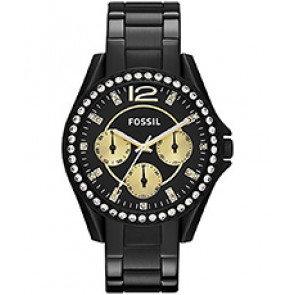 Watch strap Fossil ES3205 Stainless steel Black 18mm