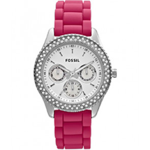 Watch strap Fossil ES3214 Silicone Pink 18mm