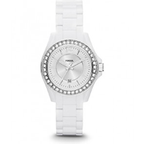 Watch strap Fossil ES3251 Plastic White 14mm