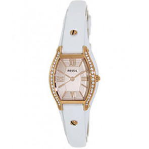 Watch strap Fossil ES3289 Leather White 10mm