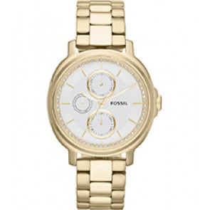 Watch strap Fossil ES3354 Stainless steel Gold Toned 18mm