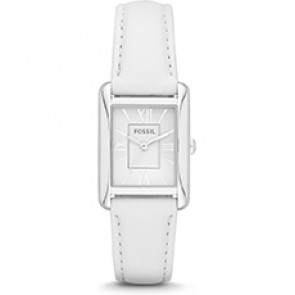 Watch strap Fossil ES3516 Leather White 16mm