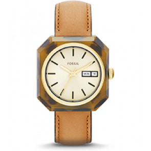 Watch strap Fossil ES3540 Leather Brown 18mm