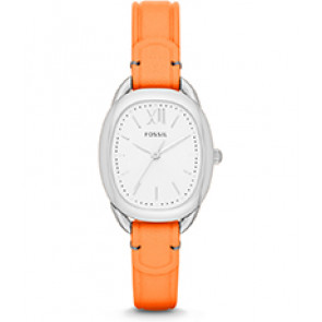 Watch strap Fossil ES3555 Leather Orange 10mm
