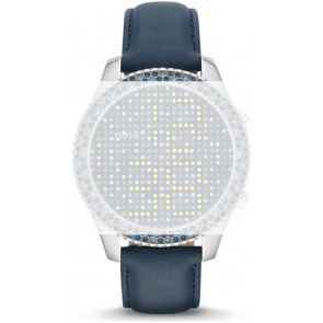 Watch strap Fossil ES3563 Leather Blue 18mm