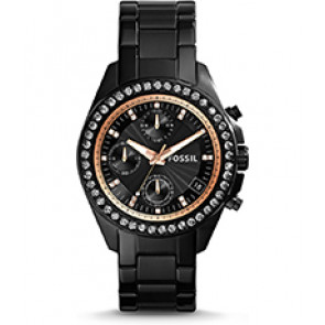 Watch strap Fossil ES3596 Stainless steel Black 18mm