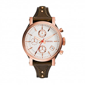 Watch strap Fossil ES3616 Leather Brown 18mm