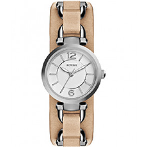 Watch strap Fossil ES3854 Leather Beige 7mm