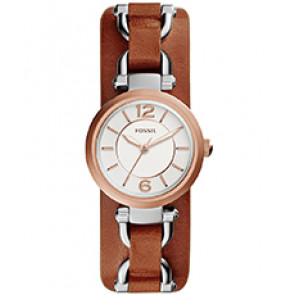 Watch strap Fossil ES3855 Leather Cognac 7mm