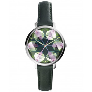 Watch strap Fossil ES3903 Leather Green 14mm