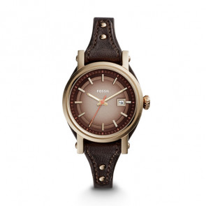 Watch strap Fossil ES3910 Leather Brown 8mm