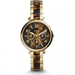 Watch strap Fossil ES3925 Stainless steel Gold Toned 14mm