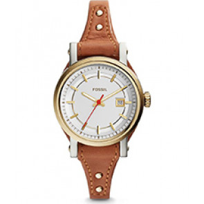Watch strap Fossil ES3949 Leather Brown 14mm