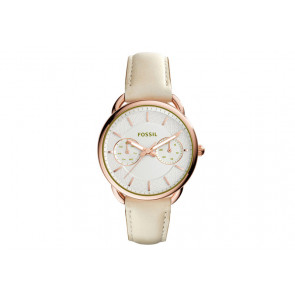 Watch strap Fossil ES3954 Leather Beige 16mm