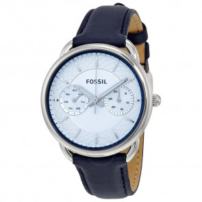 Watch strap Fossil ES3966 Leather Blue 16mm