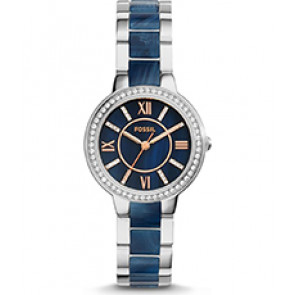 Watch strap Fossil ES4009 Stainless steel Blue 14mm