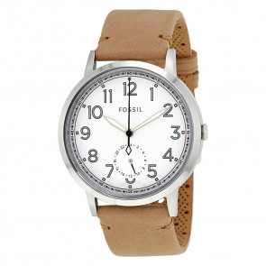 Watch strap Fossil ES4060 Leather Beige 20mm