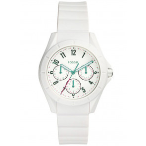Watch strap (Strap + Case combination) Fossil ES4064 Silicone White 18mm