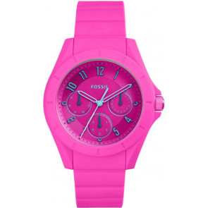 Watch strap (Strap + Case combination) Fossil ES4065 Silicone Pink 18mm