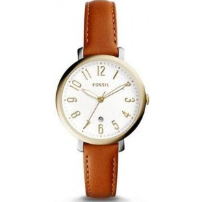 Watch strap Fossil ES4086 Leather Brown 12mm