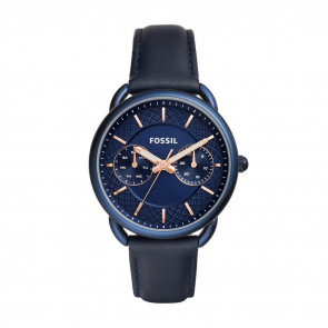 Watch strap Fossil ES4092 Leather Blue 16mm