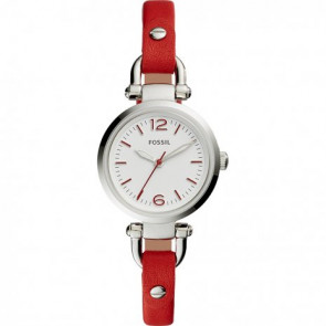 Watch strap Fossil ES4119 / Georgia Leather Red 7mm