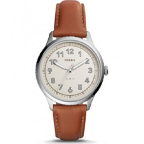 Watch strap Fossil ES4129 Leather Brown 16mm