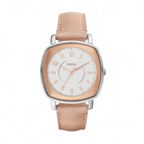 Watch strap Fossil ES4196 Leather Beige 18mm