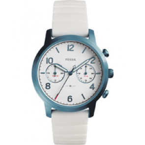 Watch strap Fossil ES4235 Silicone White 18mm