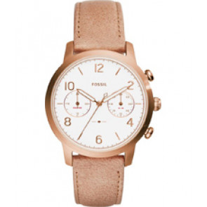 Watch strap Fossil ES4238 Leather Beige 18mm