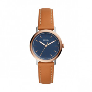 Watch strap Fossil ES4255 Leather Cognac 16mm